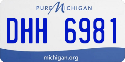 MI license plate DHH6981