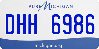 MI license plate DHH6986