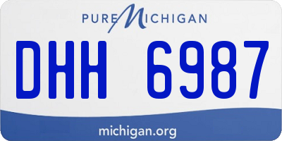MI license plate DHH6987