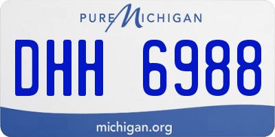 MI license plate DHH6988
