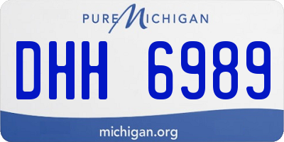 MI license plate DHH6989