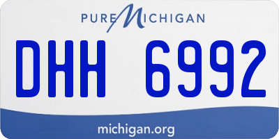 MI license plate DHH6992