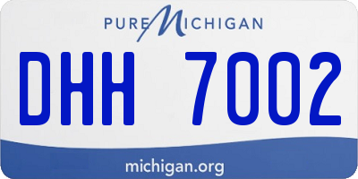 MI license plate DHH7002