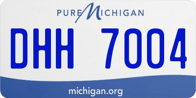 MI license plate DHH7004