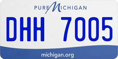 MI license plate DHH7005