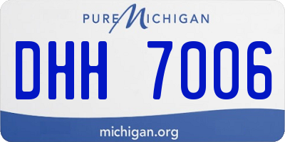 MI license plate DHH7006
