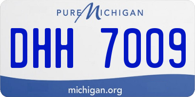 MI license plate DHH7009