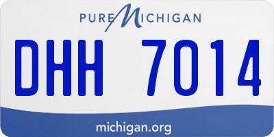 MI license plate DHH7014