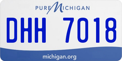 MI license plate DHH7018