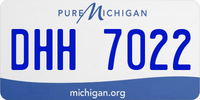 MI license plate DHH7022