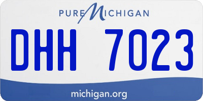 MI license plate DHH7023