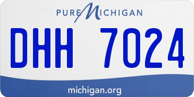 MI license plate DHH7024