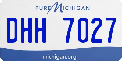 MI license plate DHH7027