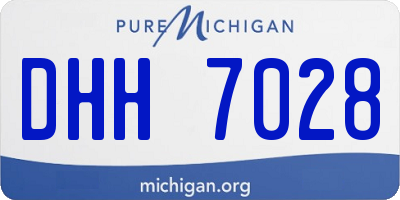 MI license plate DHH7028