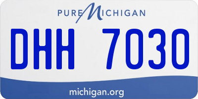 MI license plate DHH7030