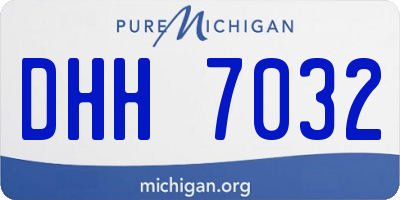MI license plate DHH7032