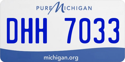 MI license plate DHH7033
