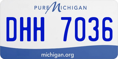 MI license plate DHH7036