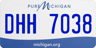 MI license plate DHH7038