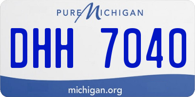 MI license plate DHH7040