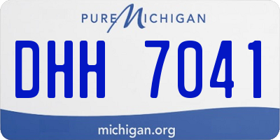 MI license plate DHH7041