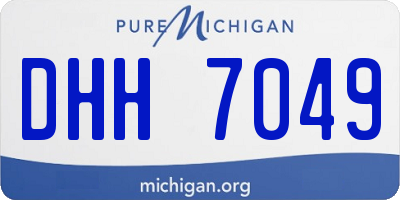 MI license plate DHH7049