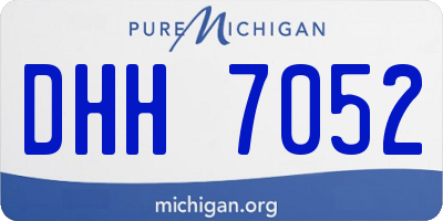MI license plate DHH7052