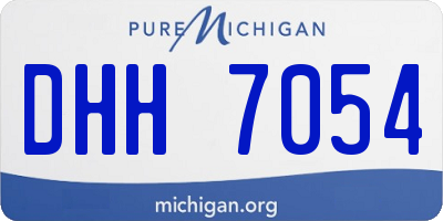 MI license plate DHH7054