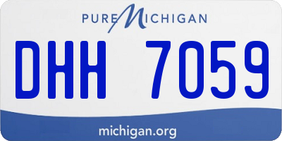 MI license plate DHH7059
