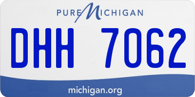 MI license plate DHH7062