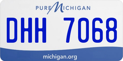 MI license plate DHH7068