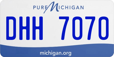 MI license plate DHH7070
