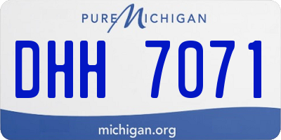 MI license plate DHH7071