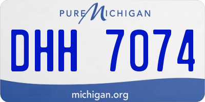 MI license plate DHH7074