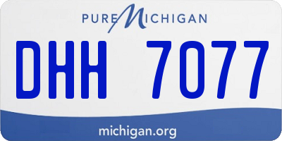MI license plate DHH7077