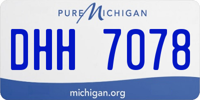 MI license plate DHH7078