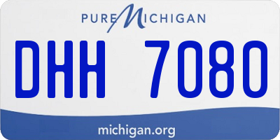 MI license plate DHH7080