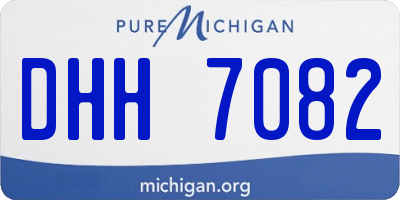 MI license plate DHH7082