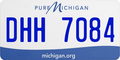 MI license plate DHH7084