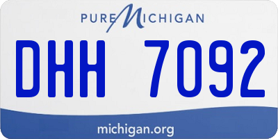 MI license plate DHH7092