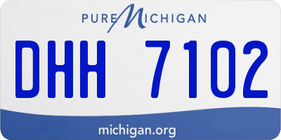 MI license plate DHH7102