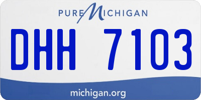 MI license plate DHH7103