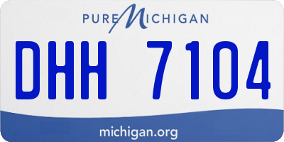 MI license plate DHH7104