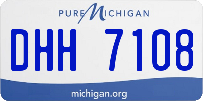 MI license plate DHH7108