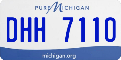 MI license plate DHH7110