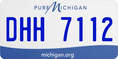 MI license plate DHH7112