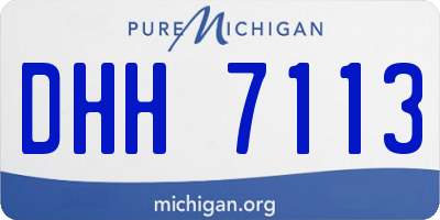 MI license plate DHH7113
