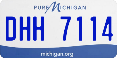 MI license plate DHH7114