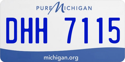 MI license plate DHH7115