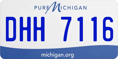 MI license plate DHH7116